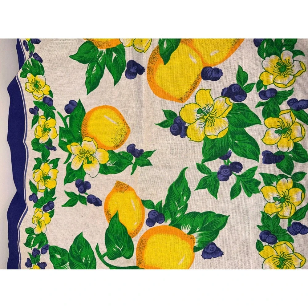 Vintage‎ Fruit Kitchen Tea Towels Set of 2 Lemons Watermelon Berries 100% Cotton